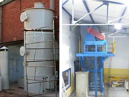 Various Vertical Scrubbers being installed for Electro Plating Industry
