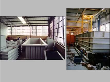 Polypropylene, Polyethylene and PVC tank manufacturing.