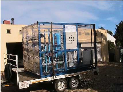 5000 l/h RO water plant  loaded for delivery.