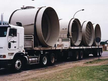 Large Polypropylene Scrubber being transported to site.
