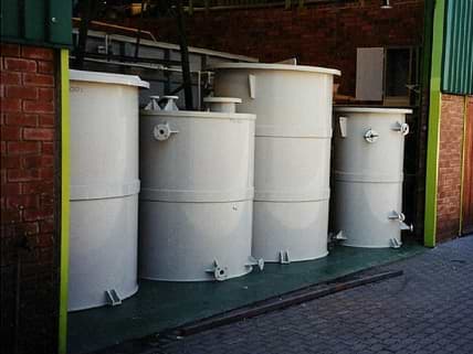 Effluent plant Polypropylene tanks ready for dispatch to clients.